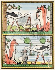 Ezopské bajky - O lišce a čápu 1931