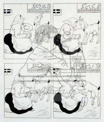 Výměňkářka Velebová a koza 1915