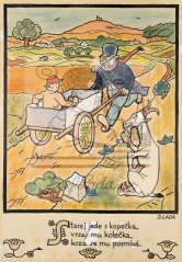 Erbenova národní říkadla - Starej jede s kopečka 1921