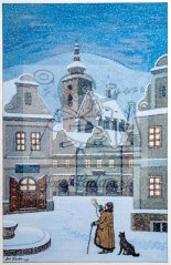 Ponocný v městečku 1945