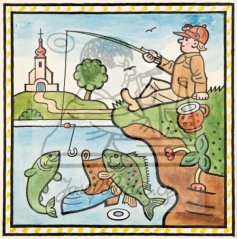 Ladovy veselé učebnice: Obojživelníci, ryby a plazi - Okoun 1932