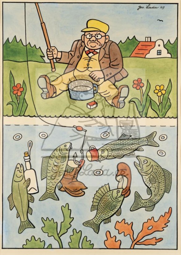 Ladův veselý přírodopis - Na rybách 1949