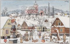 Děti v zimě 1943