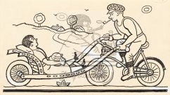 Pestrý týden - Cyklista a trakař 1927