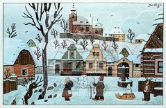 Děti se sněhulákem 1951