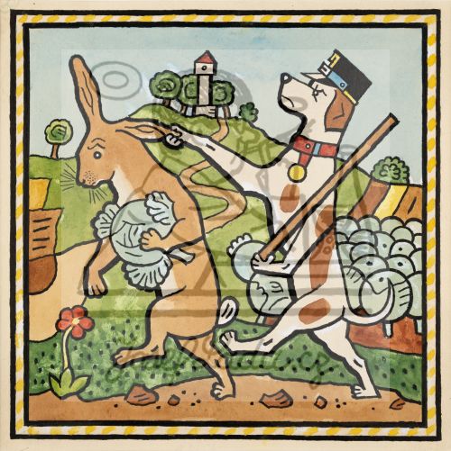 Ladovy veselé učebnice: Savci - Zajíc 1925