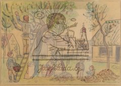 Česání ovoce 1936