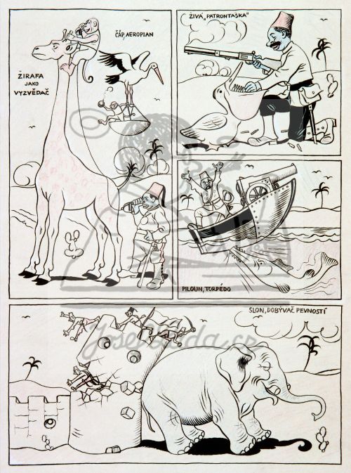 zvířata v boji 1914