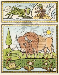 Ezopské bajky - O mravenci a luční kobylce - O domýšlivé žábě 1931