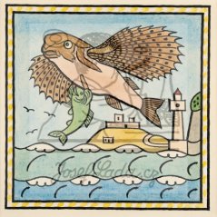 Ladovy veselé učebnice: Obojživelníci, ryby a plazi - Letucha evropská 1932