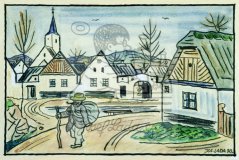 Česká vesnice v létě 1930