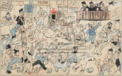 Panoráma bitvy "U Zeleného věnce" v Zadní Krcanině 1911