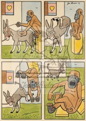 Ladův veselý přírodopis - Oslík a opice 1949