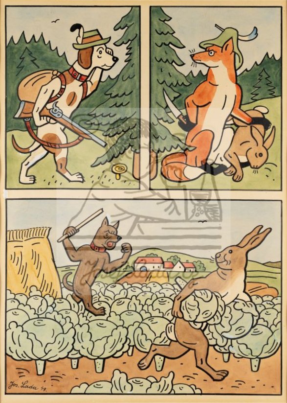 Ladův veselý přírodopis - Pytlák a mlsný zajíc 1949