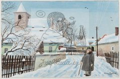 Josef Lada v Hrusicích 1955