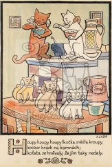 Erbenova národní říkadla - Houpy, houpy, houpy! Kočka snědla kroupy 1921