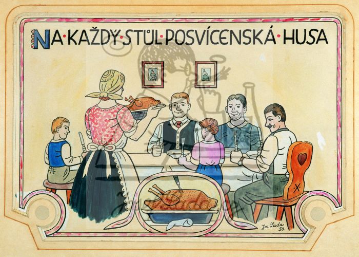 Na každý stůl posvícenská husa 1950