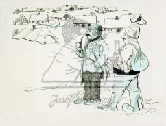 Zasněžená vesnice 1915