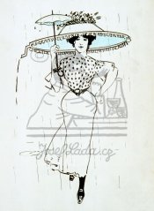 Dáma v dešti 1908