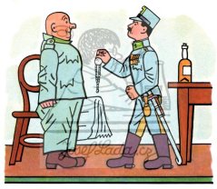 Osudy dobého vojáka Švejka - Lukáš dává Švejkovi hodinky 1953-4