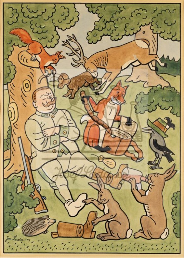 Ladův veselý přírodopis - Falešný myslivec 1949