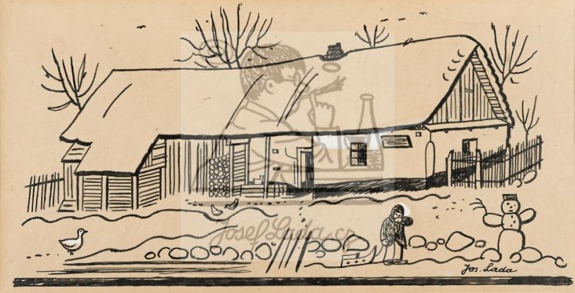 Rodný domek v zimě 1937