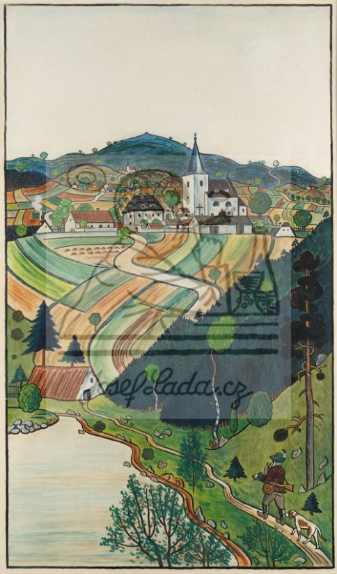 Triptych s českou krajinou, pravá část 1934