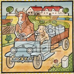 Ladovy veselé učebnice: Savci - Krávy 1925
