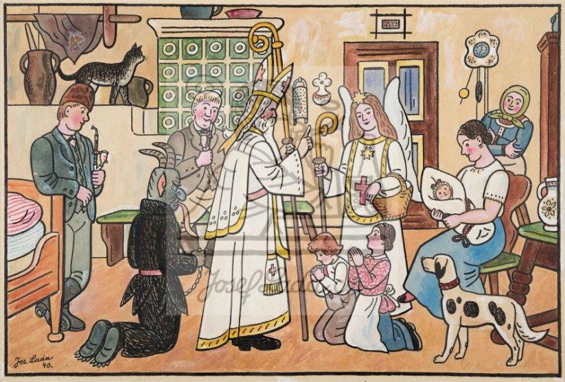 Mikuláš, anděl a čert 1940