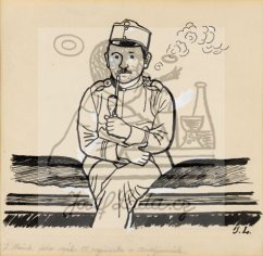 Trn - J. Hašek jako voják 91. regimentu v Budějovicích 1924