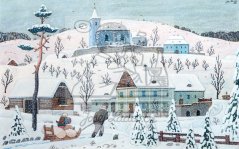 Vesnice v Posázaví v zimě 1945