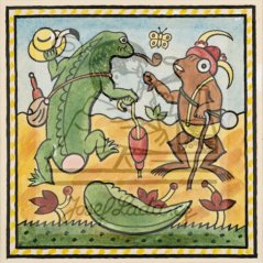 Ladovy veselé učebnice: Obojživelníci, ryby a plazi - Ještěrka 1932