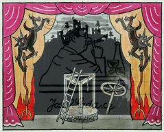 Strakonický dudák - scénický návrh - Popraviště 1930