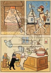Ladův veselý přírodopis - Pan čuník, hlídač a mlékařka 1949