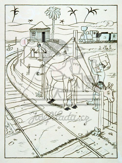 Železniční přejezd v Africe 1914