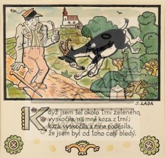 Erbenova národní říkadla - Když jsem šel okolo trní zeleného 1921