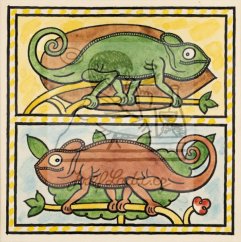 Ladovy veselé učebnice: Obojživelníci, ryby a plazi - Chameleon 1932