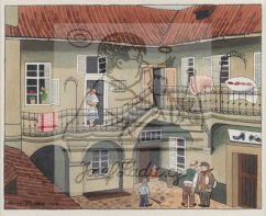 Nádvoří "U stříbrné hvězdy" 1954