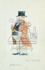 Malířský nápad - kostýmní návrh - Správce 1932