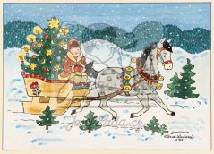 Kůň se saňemi 1973