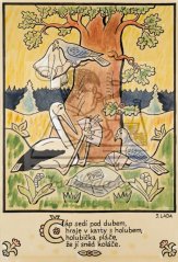 Erbenova národní říkadla - Čáp sedí pod dubem 1921