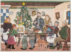 U vánočního stromku 1955