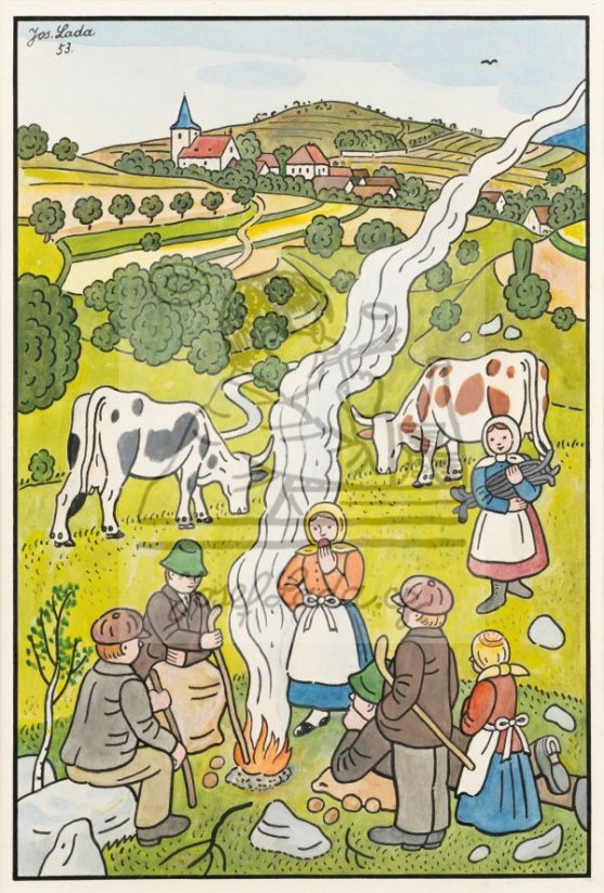 Vzpomínky z dětství - kapitola Od jara do zimy: Pasáčci pečou brambory 1953