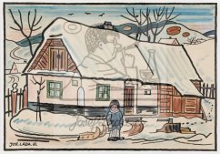 Chlapec se sáňkami 1931