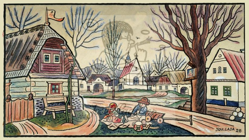 Děti na návsi 1927