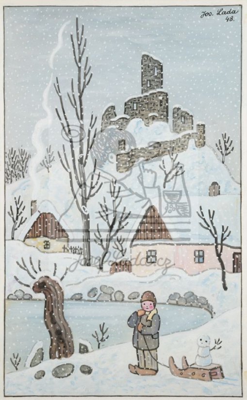 Chlapec a sněhulák 1948