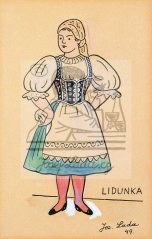 V studni - kostýmní návrh - Lidunka 1949