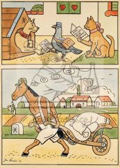 Ladův veselý přírodopis - Listonoš a koník  1949