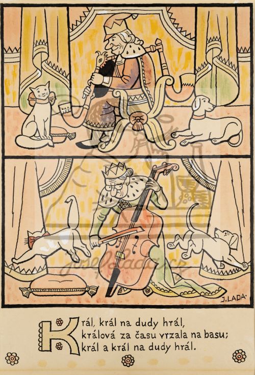 Erbenova národní říkadla - Král, král na dudy hrál 1921