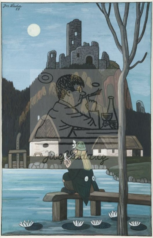 Vodník, měsíc a lekníny 1953